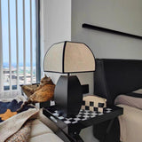 Javier Contemporary Black Metal Table Lamp with White Fabric Shade for Modern Home Decor
