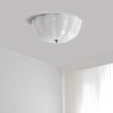 Modern Jelly LED Flush Mount Ceiling Light Fixture with White Glass Shade in Chrome