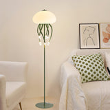 Contemporary Jellyfish Multi Head LED Floor Lamp with Acrylic Shades