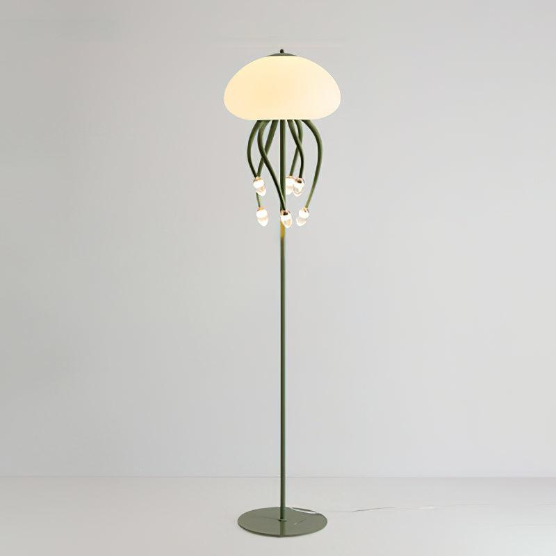 Contemporary Jellyfish Multi Head LED Floor Lamp with Acrylic Shades