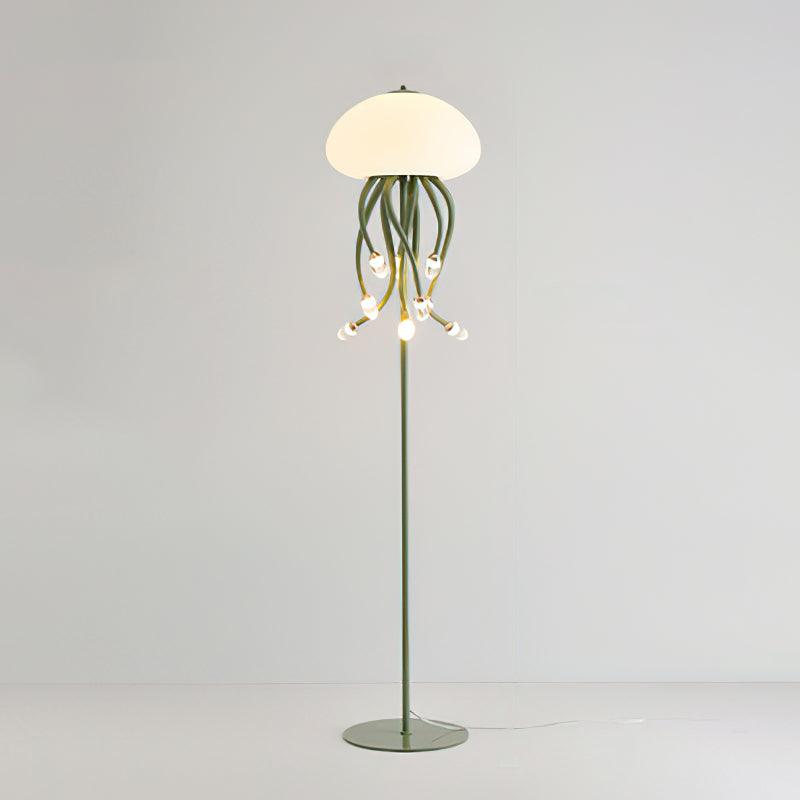 Contemporary Jellyfish Multi Head LED Floor Lamp with Acrylic Shades