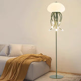 Contemporary Jellyfish Multi Head LED Floor Lamp with Acrylic Shades