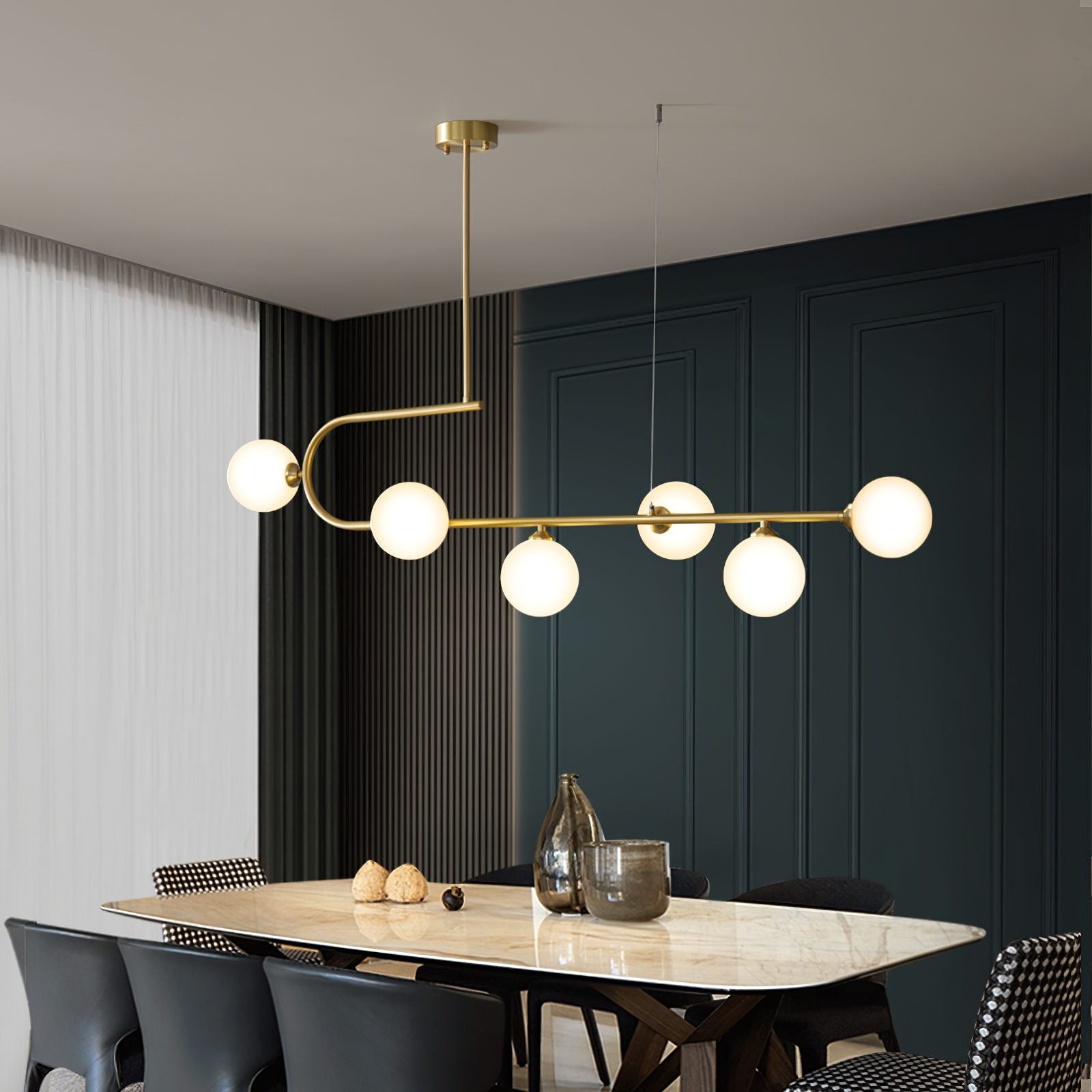 modern-brass-glass-globe-chandelier-gold-minimalist-pendant-lighting-for-dining-room