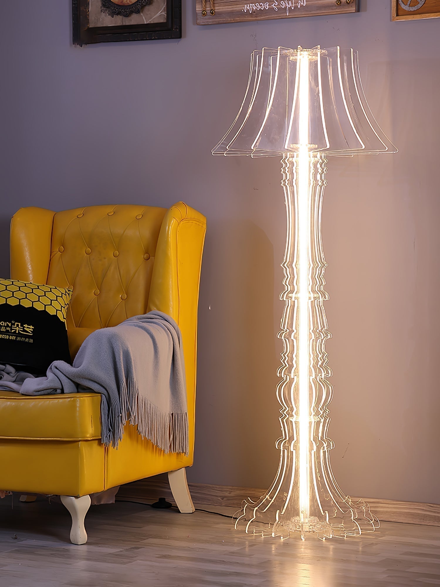 Josephine Contemporary Acrylic LED Table and Floor Lamp for Ambient Home Lighting
