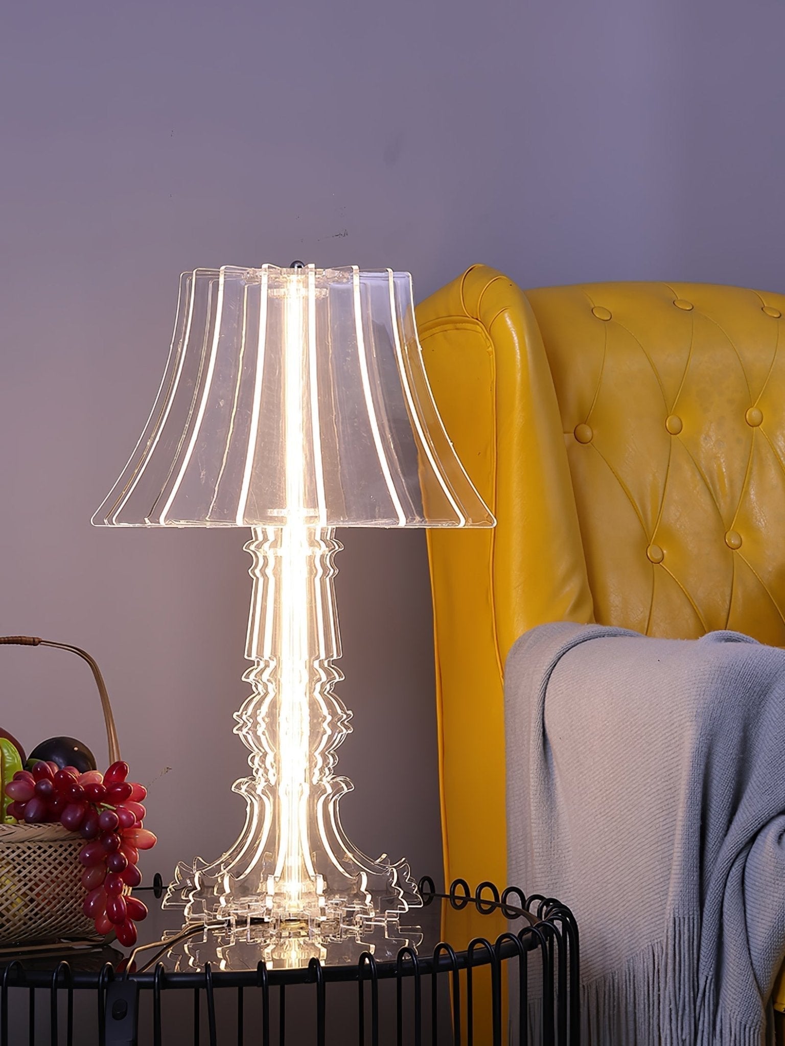 Josephine Contemporary Acrylic LED Table and Floor Lamp for Ambient Home Lighting