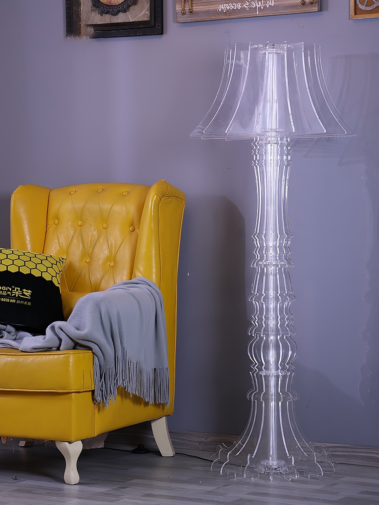 Josephine Contemporary Acrylic LED Table and Floor Lamp for Ambient Home Lighting
