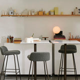 Modern Fusion Geometric Accent Table Lamp with Opaline Glass Orb and Metal Frame