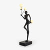 Modern Juggling Sculptor Standing Floor Lamp with Illuminated Glass Spheres