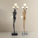 Modern Juggling Sculptor Standing Floor Lamp with Illuminated Glass Spheres