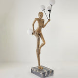 Modern Juggling Sculptor Standing Floor Lamp with Illuminated Glass Spheres