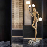 Modern Juggling Sculptor Standing Floor Lamp with Illuminated Glass Spheres