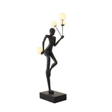 Modern Juggling Sculptor Standing Floor Lamp with Illuminated Glass Spheres