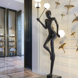 Modern Juggling Sculptor Standing Floor Lamp with Illuminated Glass Spheres