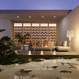 Modern Lace Design Acrylic Kabuki Floor Lamp with Integrated LED Dimmable Light