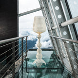 Modern Lace Design Acrylic Kabuki Floor Lamp with Integrated LED Dimmable Light