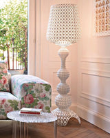 Modern Lace Design Acrylic Kabuki Floor Lamp with Integrated LED Dimmable Light