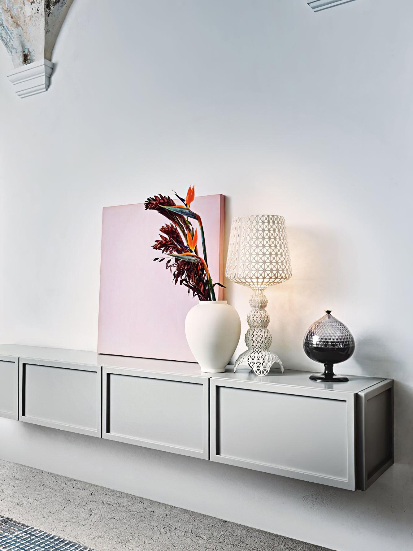 Elegant Kabuki Style Modern Acrylic LED Table Lamp with Dimmable Light