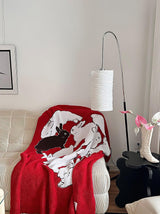 Modern Arched Kalmar Floor Lamp with Tissue Paper Shade and Chrome Finish
