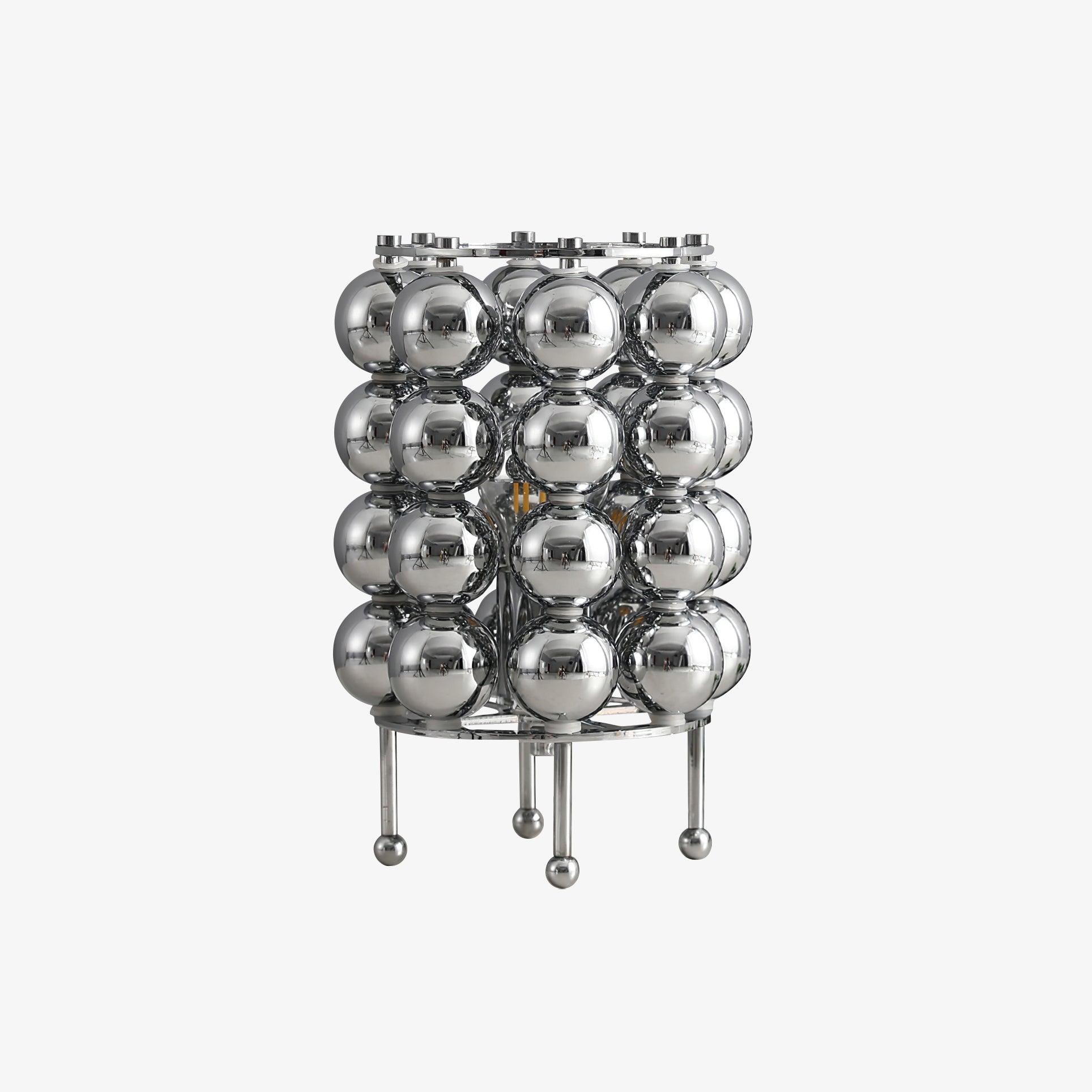 Modern Chrome Spherical Stainless Steel Table Lamp for Contemporary Desk and Reading