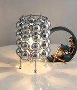 Modern Chrome Spherical Stainless Steel Table Lamp for Contemporary Desk and Reading