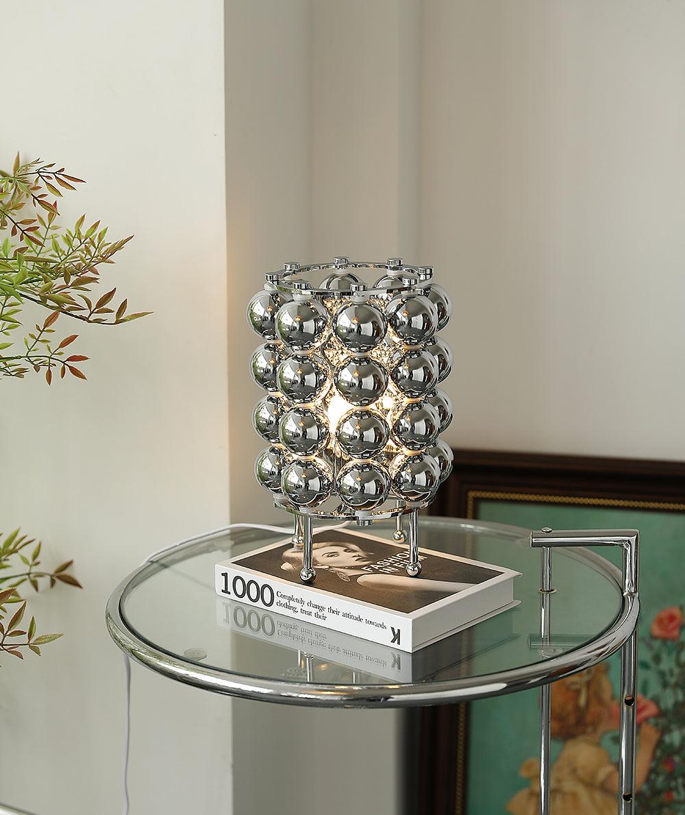 Modern Chrome Spherical Stainless Steel Table Lamp for Contemporary Desk and Reading