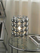 Modern Chrome Spherical Stainless Steel Table Lamp for Contemporary Desk and Reading