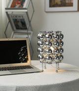 Modern Chrome Spherical Stainless Steel Table Lamp for Contemporary Desk and Reading