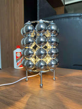 Modern Chrome Spherical Stainless Steel Table Lamp for Contemporary Desk and Reading