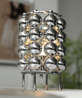 Modern Chrome Spherical Stainless Steel Table Lamp for Contemporary Desk and Reading