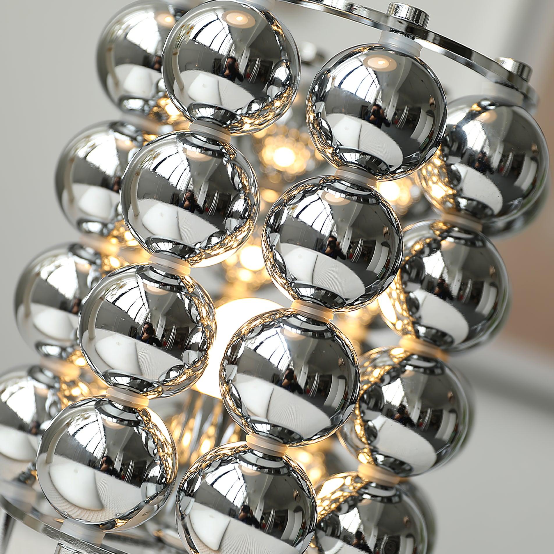 Modern Chrome Spherical Stainless Steel Table Lamp for Contemporary Desk and Reading