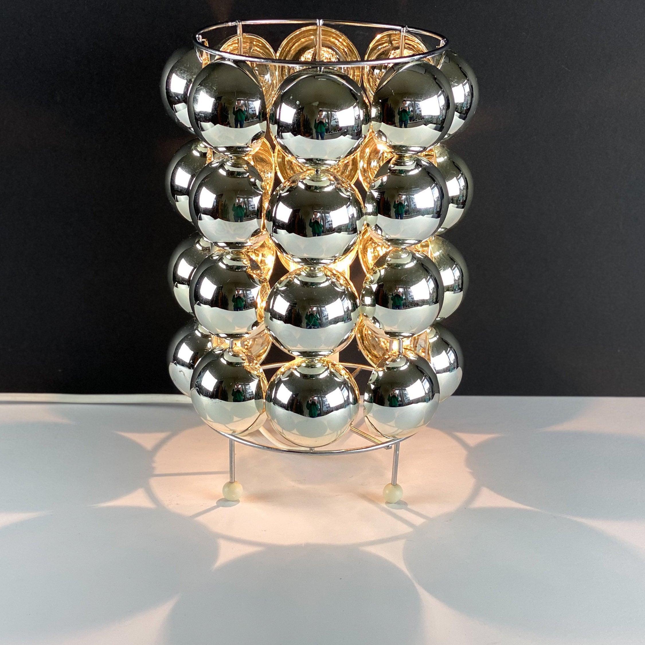 Modern Chrome Spherical Stainless Steel Table Lamp for Contemporary Desk and Reading
