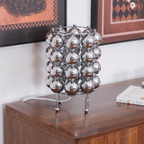Modern Chrome Spherical Stainless Steel Table Lamp for Contemporary Desk and Reading
