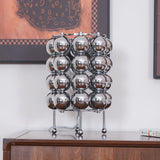 Modern Chrome Spherical Stainless Steel Table Lamp for Contemporary Desk and Reading