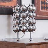 Modern Chrome Spherical Stainless Steel Table Lamp for Contemporary Desk and Reading