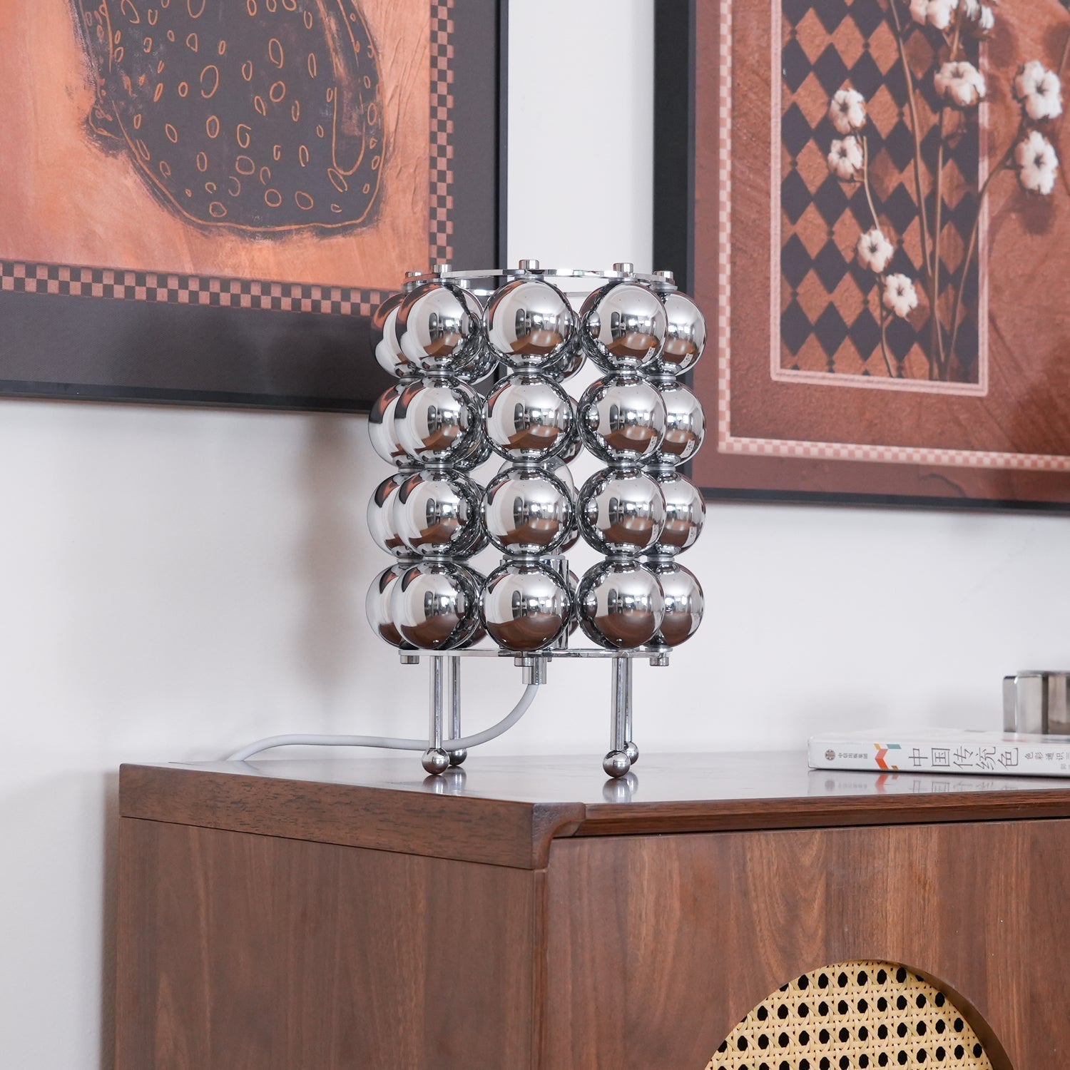 Modern Chrome Spherical Stainless Steel Table Lamp for Contemporary Desk and Reading