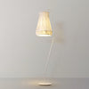 Modern White Textured Silk Fabric Standing Floor Lamp for Interior Spaces