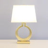 Modern Gold Keyhole Ring Table Lamp for Living Room Luxury Circular Side Desk Light