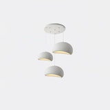 Modern Organic Cloud Chandelier with Rough Texture HDPE Shades and Adjustable Cables