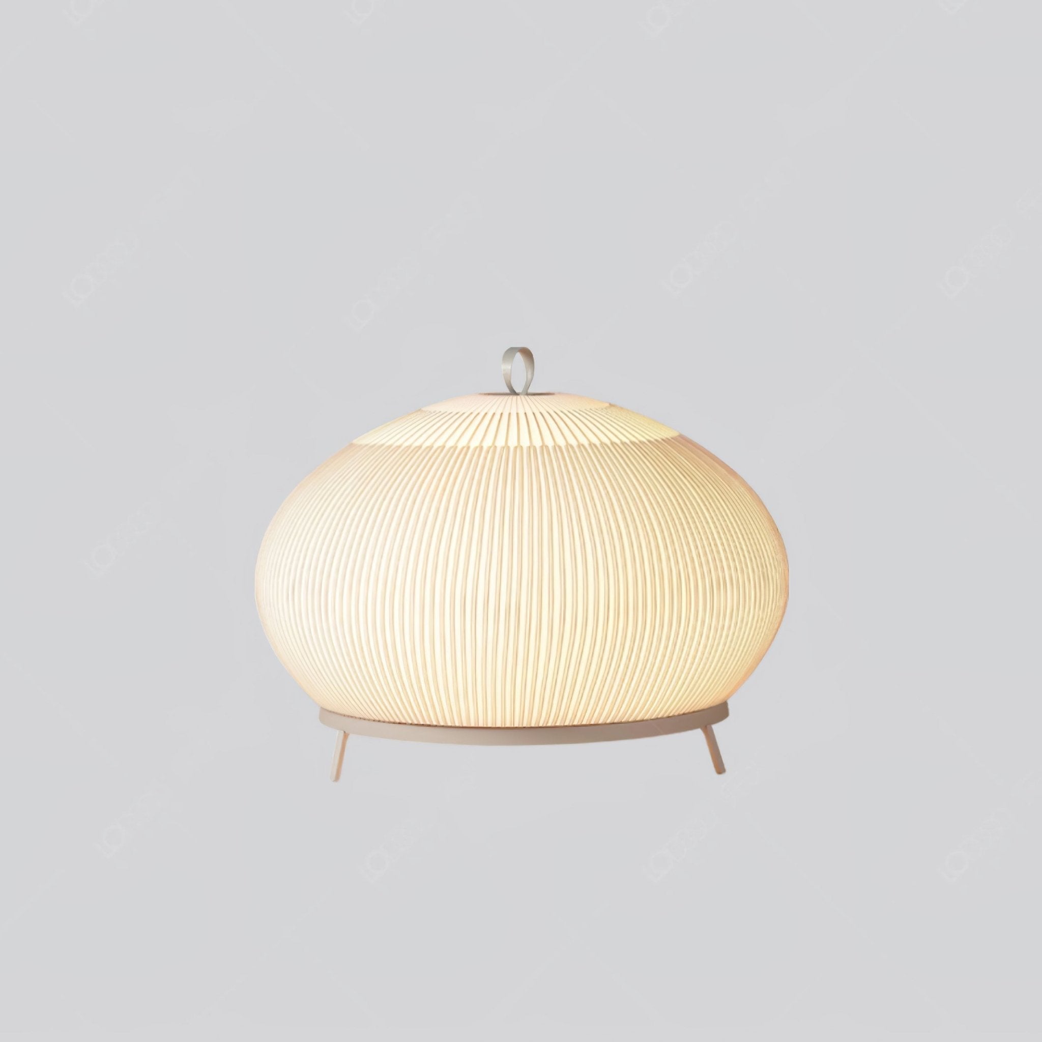 Modern Lantern Knit LED Table Lamp with Fabric Shade and Stepless Dimming