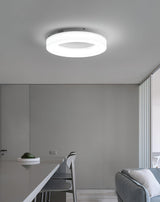 Large White Acrylic Domed LED Flush Mount Ceiling Light for Modern Low Profile Spaces