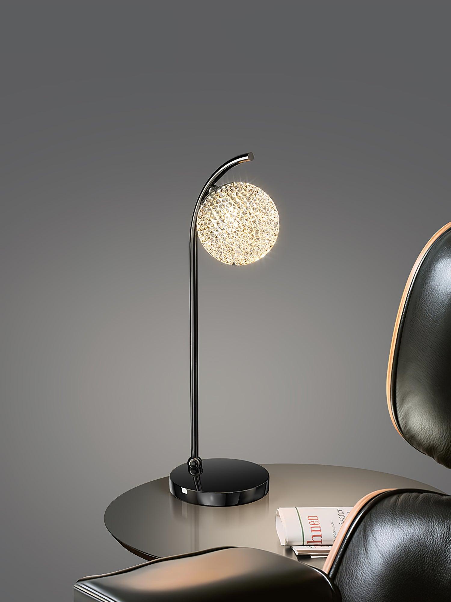 Modern Crystal Dandelion Bedside Table Lamp for Elegant Bedroom Decor