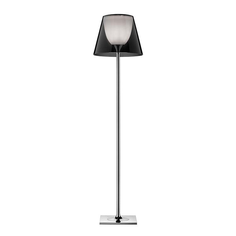 Modern Chrome Prism Floor Lamp with Acrylic Diffuser and Polished Finish