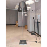 Modern Chrome Prism Floor Lamp with Acrylic Diffuser and Polished Finish