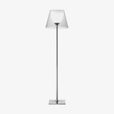 Modern Chrome Prism Floor Lamp with Acrylic Diffuser and Polished Finish