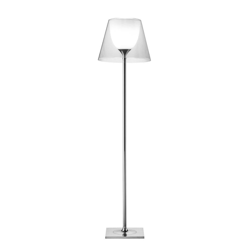 Modern Chrome Prism Floor Lamp with Acrylic Diffuser and Polished Finish