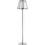 Modern Chrome Prism Floor Lamp with Acrylic Diffuser and Polished Finish