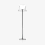 Modern Chrome Prism Floor Lamp with Acrylic Diffuser and Polished Finish