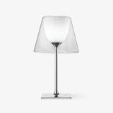 Modern Chrome Prism Table Lamp with Dual Diffuser and Polished Aluminum Base