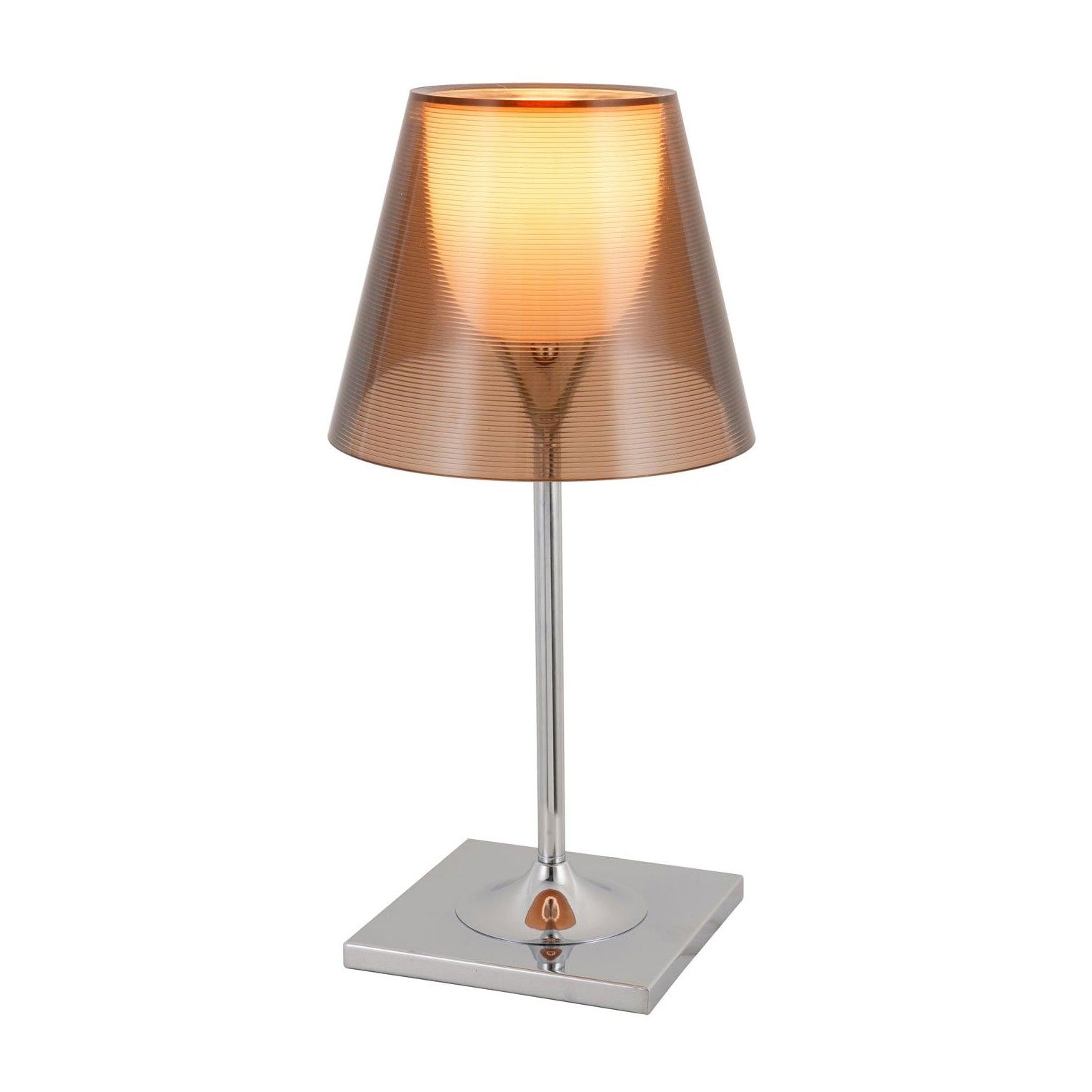 Modern Chrome Prism Table Lamp with Dual Diffuser and Polished Aluminum Base