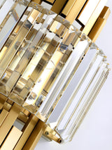 Modern Geometric Crystal Wall Sconce Gold Stainless Steel Luxury Bracket Lamp